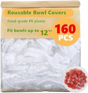 160 Pcs Bowl Covers for Bread Proofing - Fits Bowls Up to 12", Large Thickened Reusable Elastic Stretch Wrap Food Covers, Shower Cap Style for Sourdough Dough Rising, BPA Free for Kitchen Food Storage 160 Pcs Bowl Covers for Bread Proofing - Fits Bowls Up to 12", Large Thickened Reusable Elastic Stretch Wrap Food Covers, Shower Cap Style for Sourdough Dough Rising, BPA Free for Kitchen Food Storage