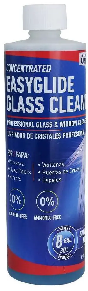 Professional Streak-Free EasyGlide Glass Cleaner Concentrate, 12 oz, Ammonia-Free, Makes 8 Gallons of Solution, Safe for Tinted Windows, LOW-E, Windshields, and Mirrors Professional Streak-Free EasyGlide Glass Cleaner Concentrate, 12 oz, Ammonia-Free, Makes 8 Gallons of Solution, Safe for Tinted Windows, LOW-E, Windshields, and Mirrors