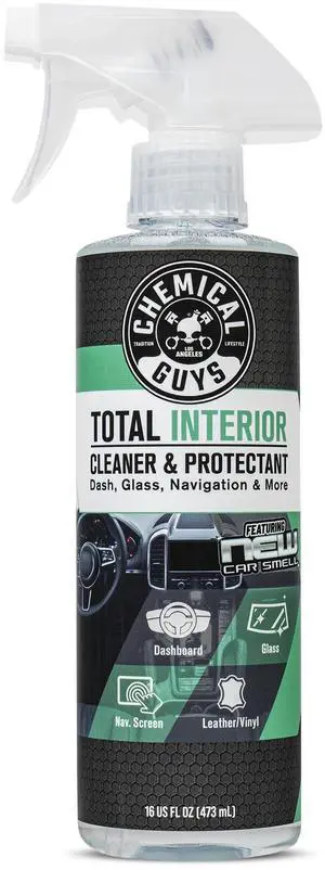 Total Interior Cleaner & Protectant - New Car Scent, Car Cleaning Spray, Cleans and Protects Leather, Vinyl, Plastic, Rubber, and Glass, Safe for Trucks, SUVs, Jeeps, RVs & More - 16 oz Total Interior Cleaner & Protectant - New Car Scent, Car Cleaning Spray, Cleans and Protects Leather, Vinyl, Plastic, Rubber, and Glass, Safe for Trucks, SUVs, Jeeps, RVs & More - 16 oz