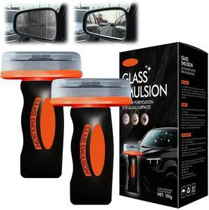 Glass Oil Film Remover for Car, Oil Film Remover for Car Windshields and Windows,Removes oil film & Smudges, Improve Windshield Clarity for Safe Driving(2pcs) Glass Oil Film Remover for Car, Oil Film Remover for Car Windshields and Windows,Removes oil film & Smudges, Improve Windshield Clarity for Safe Driving(2pcs)