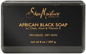 Bar Soap for Troubled Skin African Black Soap Cleanser with Shea Butter 8 oz Bar Soap for Troubled Skin African Black Soap Cleanser with Shea Butter 8 oz