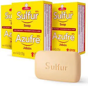Grisi Acne Treatment Soap: Deep Cleansing, Acne-Fighting, Reduces Inflammation, Prevents Breakouts, Blackheads, Excess Oil, Sulfur Soap Bar, 4.4 oz, 3-Pack Grisi Acne Treatment Soap: Deep Cleansing, Acne-Fighting, Reduces Inflammation, Prevents Breakouts, Blackheads, Excess Oil, Sulfur Soap Bar, 4.4 oz, 3-Pack
