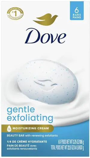 Beauty Bar Gentle Exfoliating With Mild Cleanser 6 Bars More Moisturizing Than Bar Soap For Softer And Smoother Skin 3.75 oz Beauty Bar Gentle Exfoliating With Mild Cleanser 6 Bars More Moisturizing Than Bar Soap For Softer And Smoother Skin 3.75 oz