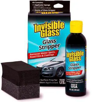 91411 Glass Stripper Water Spot Remover Kit Cerium Oxide Based Auto Glass Polish for Windshields, Hard Water Spots, Road Films & Old Coatings 4 Fl Oz 91411 Glass Stripper Water Spot Remover Kit Cerium Oxide Based Auto Glass Polish for Windshields, Hard Water Spots, Road Films & Old Coatings 4 Fl Oz