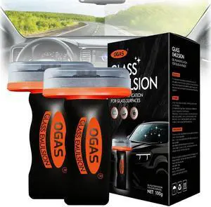 2PCS Glass Emulsion Cleaner & Glass Oil Film Remover for Cars Roll-On Glass Guard with Brush,Handle Oil Film Remover&Windshield Cleaner For Cars Window,Removes Oil Film & Smudges,Anti- Fog Brush 2PCS Glass Emulsion Cleaner & Glass Oil Film Remover for Cars Roll-On Glass Guard with Brush,Handle Oil Film Remover&Windshield Cleaner For Cars Window,Removes Oil Film & Smudges,Anti- Fog Brush