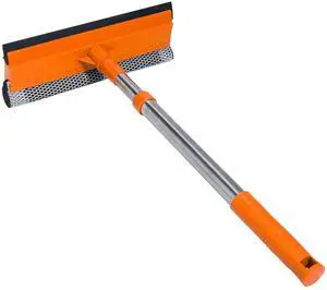 2 in 1 Car Windshield Squeegees with 15.3"-23.6" Retractable Stainless Steel Handle, Auto Glass Wiper Kit, Supplies Suitable for Trucks, SUVs, RVs Window, Orange 2 in 1 Car Windshield Squeegees with 15.3"-23.6" Retractable Stainless Steel Handle, Auto Glass Wiper Kit, Supplies Suitable for Trucks, SUVs, RVs Window, Orange