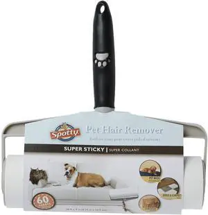 Supersize Extra Sticky, Adhesive Lint Roller, Pet Cat & Dog Hair Remover for Clothes and Furniture, 60 Sheet ct Black Supersize Extra Sticky, Adhesive Lint Roller, Pet Cat & Dog Hair Remover for Clothes and Furniture, 60 Sheet ct Black