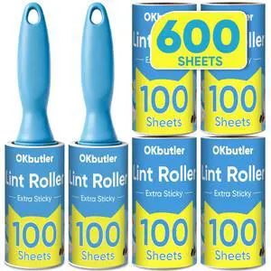 600 Sheets Lint Roller for Pet Hair, Lint Remover, Extra Sticky with Spiral Easy Tear & Ergonomic Handle, Multipurpose for Clothes, Furniture, Carpet & Car Seats 600 Sheets Lint Roller for Pet Hair, Lint Remover, Extra Sticky with Spiral Easy Tear & Ergonomic Handle, Multipurpose for Clothes, Furniture, Carpet & Car Seats