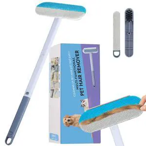 Pet Hair Remover for Furniture 23.2Inch Reusable Dog & Cat Hair Removal Brush, Washable Lint Cleaner with Long Handle, 4-in-1 Pet Hair Remover for Couch, Carpet, Clothes & Bedding Pet Hair Remover for Furniture 23.2Inch Reusable Dog & Cat Hair Removal Brush, Washable Lint Cleaner with Long Handle, 4-in-1 Pet Hair Remover for Couch, Carpet, Clothes & Bedding