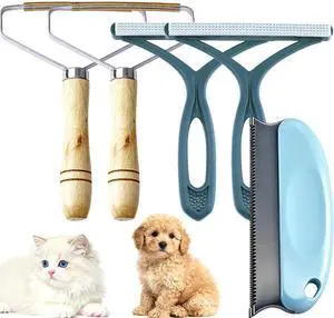5-Pack Pet Hair Removal Tool, Dog Cat Hair Remover, Fur Remover Tool Cleaner Pro Portable Carpet Scraper for Pet Carpet Clothes Car Floor Mat Sofa Bed Furniture 5-Pack Pet Hair Removal Tool, Dog Cat Hair Remover, Fur Remover Tool Cleaner Pro Portable Carpet Scraper for Pet Carpet Clothes Car Floor Mat Sofa Bed Furniture
