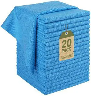 Microfiber Cleaning Cloth, 20 Pack Reusable Microfiber Towels for Cars Lint Free Cleaning Shop Towel Rags for Home Kitchen Automotive Bar Mechanic Restaurant Garage, 11.5"x 11.5", Blue Microfiber Cleaning Cloth, 20 Pack Reusable Microfiber Towels for Cars Lint Free Cleaning Shop Towel Rags for Home Kitchen Automotive Bar Mechanic Restaurant Garage, 11.5"x 11.5", Blue