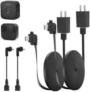 2Pack 10ft/3m Power Cord and Adapter for Blink Outdoor 4(4th Gen)/(3rd Gen)/Blink XT XT2 Camera,Weather Resistant Flat Charging Cable with Extra Type C to Micro USB Adapter 2Pack 10ft/3m Power Cord and Adapter for Blink Outdoor 4(4th Gen)/(3rd Gen)/Blink XT XT2 Camera,Weather Resistant Flat Charging Cable with Extra Type C to Micro USB Adapter