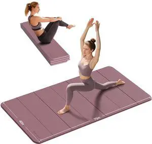 Foldable Yoga Mat thick- 2/5" (10MM) TPE Non-Slip Design, Quick FoldEasy Storage, 75x40 Extra Long/Wide for Indoor Yoga, Pilates and Outdoor Travel Workouts (Deep Pink) Foldable Yoga Mat thick- 2/5" (10MM) TPE Non-Slip Design, Quick FoldEasy Storage, 75x40 Extra Long/Wide for Indoor Yoga, Pilates and Outdoor Travel Workouts (Deep Pink)