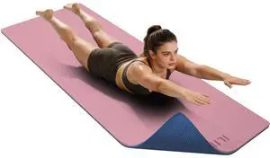 Yoga Mat Thick Soft Exercise Mat for Home Gym, Anti-Tear Cushioned Mat for Men Women, 76"x32.7"x0.35" for Stretching, Pilates(Pink + Dark Blue) Yoga Mat Thick Soft Exercise Mat for Home Gym, Anti-Tear Cushioned Mat for Men Women, 76"x32.7"x0.35" for Stretching, Pilates(Pink + Dark Blue)