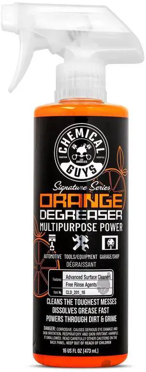 Signature Series Orange Degreaser Spray - Heavy Duty All Purpose Cleaner for Engines, Tires, Undercarriages, Tools and More, Professional Strength, Breaks Down Grease, Oil & Grime, 16 oz Signature Series Orange Degreaser Spray - Heavy Duty All Purpose Cleaner for Engines, Tires, Undercarriages, Tools and More, Professional Strength, Breaks Down Grease, Oil & Grime, 16 oz