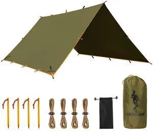 Waterproof Portable Tarp Multifunctional Outdoor Camping Traveling Awning Backpacking Tarp Shelter Rain (Brown 10×10.5ft) Waterproof Portable Tarp Multifunctional Outdoor Camping Traveling Awning Backpacking Tarp Shelter Rain (Brown 10×10.5ft)