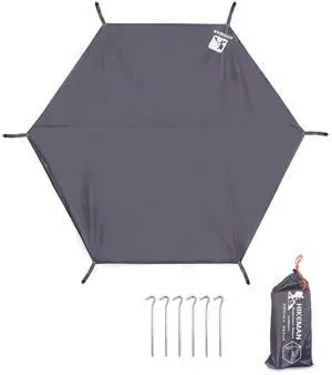 Hexagonal Tent Footprint,1-4 Person Ultralight Waterproof Tent Tarp Ground Sheet Mat with 6 Tent Stakes for Camping Hiking Picnic Backpacking(L) Hexagonal Tent Footprint,1-4 Person Ultralight Waterproof Tent Tarp Ground Sheet Mat with 6 Tent Stakes for Camping Hiking Picnic Backpacking(L)