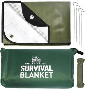 Insulated Tarp, Emergency Survival Blanket, 60 x 84, Heavy Duty Waterproof Groundsheet, Camping, Thermal Space Blanket, Reflective Bivvy Shelter. Insulated Tarp, Emergency Survival Blanket, 60 x 84, Heavy Duty Waterproof Groundsheet, Camping, Thermal Space Blanket, Reflective Bivvy Shelter.