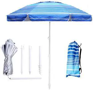 LOTTAFUN 6ft Beach Umbrella - Heavy Duty Wind Resistant UV 50+ Portable Sun Shade with Sand Anchor & Carry Bag, Outdoor Folding Umbrella for Beach, Pool, Patio LOTTAFUN 6ft Beach Umbrella - Heavy Duty Wind Resistant UV 50+ Portable Sun Shade with Sand Anchor & Carry Bag, Outdoor Folding Umbrella for Beach, Pool, Patio