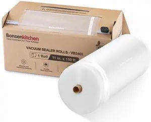 11 x 150 Vacuum Sealer Bags Rolls with Cutter for Food Storage, Commercial Grade, BPA Free, Great for Meal Prep and Sous Vide Cooking 11 x 150 Vacuum Sealer Bags Rolls with Cutter for Food Storage, Commercial Grade, BPA Free, Great for Meal Prep and Sous Vide Cooking