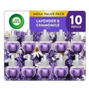 Plug-In Scented Oil Refills, 10 Count, Lavender & Chamomile, Air Freshener, Essential Oils, Eco Friendly Plug-In Scented Oil Refills, 10 Count, Lavender & Chamomile, Air Freshener, Essential Oils, Eco Friendly
