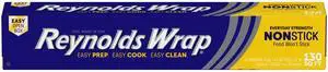 Wrap Non Stick Aluminum Foil, Nonstick Aluminum Foil Roll, Prevents Food Sticking and Messy Cleanup, Great for Covering Casseroles and leftovers, 43.33 Yards x 12 Inches, 130 Sq.Ft. Wrap Non Stick Aluminum Foil, Nonstick Aluminum Foil Roll, Prevents Food Sticking and Messy Cleanup, Great for Covering Casseroles and leftovers, 43.33 Yards x 12 Inches, 130 Sq.Ft.