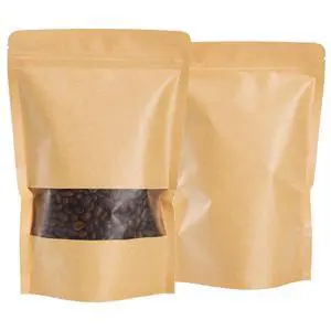 150 Count 5.9 x 8.6 Inch Kraft Paper Bags with Resealable Lock Seal Zipper &Transparent Window, Stand Up Food Bags 150 Count 5.9 x 8.6 Inch Kraft Paper Bags with Resealable Lock Seal Zipper &Transparent Window, Stand Up Food Bags