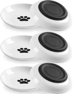 Cat Food Bowl,Healthy Ceramic Cat Bowls for Indoor Cats,Anti Whisker Fatigue Cats Dishes Set,Shallow Wide Kitten Plates for Food and Water,Non-Slip Silicone Bottom,6 Pack Cat Food Bowl,Healthy Ceramic Cat Bowls for Indoor Cats,Anti Whisker Fatigue Cats Dishes Set,Shallow Wide Kitten Plates for Food and Water,Non-Slip Silicone Bottom,6 Pack