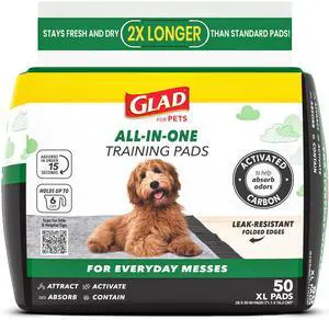 for Pets Activated Carbon Dog Training Pads - Absorbent Large Disposable Dog Pee Pads for Dogs, XL Potty Pads for Dogs, Charcoal Puppy Pads with Adhesive Tabs, Jumbo Dog Pads, 28" x 30", 50 Count for Pets Activated Carbon Dog Training Pads - Absorbent Large Disposable Dog Pee Pads for Dogs, XL Potty Pads for Dogs, Charcoal Puppy Pads with Adhesive Tabs, Jumbo Dog Pads, 28" x 30", 50 Count