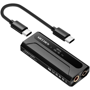 AP10 USB DAC Dongle 3.5mm/4.4mm HiFi Amp Balanced Black ES9028Q2M+ES9603Q Chipset, PCM384K/DSD256, 4.4mm Balanced 522mW@32, 3.5mm SE 111mW, SNR 120dB, USB-C for iPhone/Android AP10 USB DAC Dongle 3.5mm/4.4mm HiFi Amp Balanced Black ES9028Q2M+ES9603Q Chipset, PCM384K/DSD256, 4.4mm Balanced 522mW@32, 3.5mm SE 111mW, SNR 120dB, USB-C for iPhone/Android