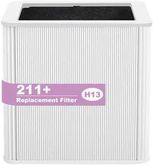 211+ Filter Replacement Compatible with Blue Pure 211+ Air Purifier Series, 2 Stage Filtration System of H13 True HEPA Filters & Activated Carbon Filter, 1 Pack 211+ Filter Replacement Compatible with Blue Pure 211+ Air Purifier Series, 2 Stage Filtration System of H13 True HEPA Filters & Activated Carbon Filter, 1 Pack