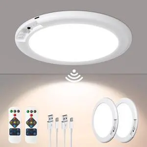 2 Pack Rechargeable Motion Sensor Closet Light, Wireless Ceiling Light Battery Operated Shower Light with Remote, Magnetic Dimmable Timing Motion Sensor Light for Shower Closet Bathroom 2 Pack Rechargeable Motion Sensor Closet Light, Wireless Ceiling Light Battery Operated Shower Light with Remote, Magnetic Dimmable Timing Motion Sensor Light for Shower Closet Bathroom