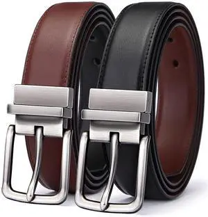Men's Belt,Reversible Belt Adjustable For Gift Men 1.25-Cut For Fit-2 Sides in 1 Belt(Not 2)(Black/Light Brown,32"-34" Waist Adjustable) Men's Belt,Reversible Belt Adjustable For Gift Men 1.25-Cut For Fit-2 Sides in 1 Belt(Not 2)(Black/Light Brown,32"-34" Waist Adjustable)