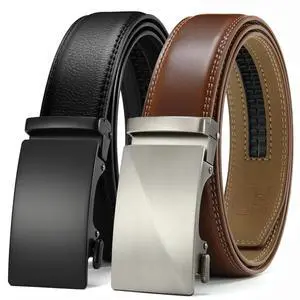 Leather Ratchet Belt Men 2 Pack - Customizable Fit, Effortless Style (35mm) Leather Ratchet Belt Men 2 Pack - Customizable Fit, Effortless Style (35mm)