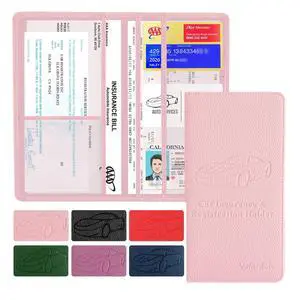 Premium Car Registration and Insurance Card Holder, Car Document Holder for Cards, Driver License & other Essential Documents (Pink) Premium Car Registration and Insurance Card Holder, Car Document Holder for Cards, Driver License & other Essential Documents (Pink)