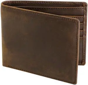 Top Grain Leather Wallet for Men | RFID Blocking | Extra Capacity Bifold Wallet with 2 ID Windows | Ultra Strong Stitching | Slim Billfold with 8 Card Slots | Gift for Him Top Grain Leather Wallet for Men | RFID Blocking | Extra Capacity Bifold Wallet with 2 ID Windows | Ultra Strong Stitching | Slim Billfold with 8 Card Slots | Gift for Him