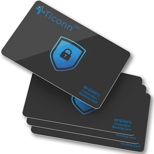 4 Pack RFID Blocking Card, Anti-Theft NFC Credit Card Protector | RFID Blocking Protection for Cards & Passports, Ultra-Thin Wallet-Friendly, Travel and Daily Security Protection 4 Pack RFID Blocking Card, Anti-Theft NFC Credit Card Protector | RFID Blocking Protection for Cards & Passports, Ultra-Thin Wallet-Friendly, Travel and Daily Security Protection