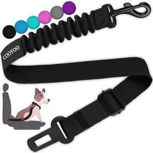 Dog Seat Belt, Durability Retractable Dog Car Harness Adjustable Dog Seat Belt for Vehicle Nylon Pet Safety Seat Belts Heavy Duty & Elastic (1 Pack Black) Dog Seat Belt, Durability Retractable Dog Car Harness Adjustable Dog Seat Belt for Vehicle Nylon Pet Safety Seat Belts Heavy Duty & Elastic (1 Pack Black)