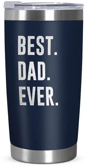 Dad Gifts from Daughter Son - Navy 20 oz Stainless Steel Insulated Coffee Tumbler with Lid - Father Day Gifts for Men Him Husband Who Wants Nothing, Mens Dad Birthday Gift Ideas Dad Gifts from Daughter Son - Navy 20 oz Stainless Steel Insulated Coffee Tumbler with Lid - Father Day Gifts for Men Him Husband Who Wants Nothing, Mens Dad Birthday Gift Ideas