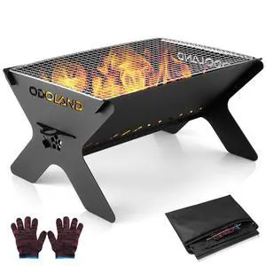 Camping Campfire Grill, Portable Folding Charcoal Grills, Backpacking BBQ Heavy Duty Firepit Grill with Carry Bag for Outdoor Cooking, Bonfire, Patio, Backyard Camping Campfire Grill, Portable Folding Charcoal Grills, Backpacking BBQ Heavy Duty Firepit Grill with Carry Bag for Outdoor Cooking, Bonfire, Patio, Backyard