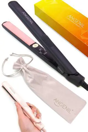 Ultra Mini Hair Straightener Flat Iron for Short Hair, Dual Voltage Small Hair Straightener and Curler 2 in 1, Portable Mini Flat Iron for Short Edges, Front Bangs, 3 Temp (280-320-380) Ultra Mini Hair Straightener Flat Iron for Short Hair, Dual Voltage Small Hair Straightener and Curler 2 in 1, Portable Mini Flat Iron for Short Edges, Front Bangs, 3 Temp (280-320-380)