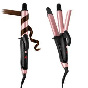 2 in 1 Travel Curling Flat Iron Dual Voltage Mini Hair Straightener and Curler (Rose Gold) 2 in 1 Travel Curling Flat Iron Dual Voltage Mini Hair Straightener and Curler (Rose Gold)