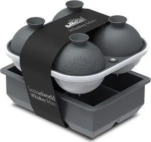 Large Silicone Premium Ice Trays, 2-Pack Combo, 2 Inches Big Cubes & 2.5 Inches Sphere Ice Molds - BPA Free, Craft Ice Maker for Gifting, Whiskey, Cocktails, Easy Release - Gray Large Silicone Premium Ice Trays, 2-Pack Combo, 2 Inches Big Cubes & 2.5 Inches Sphere Ice Molds - BPA Free, Craft Ice Maker for Gifting, Whiskey, Cocktails, Easy Release - Gray