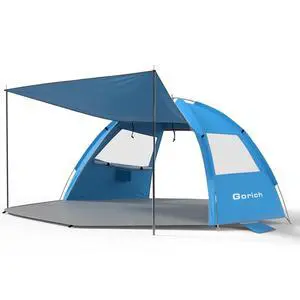 Beach Tent Sun Shelter with Canopy, Easy Setup UPF50+ UV Protection Sun Shade for 3-4/5-6/7-8 Person, Lightweight & Compact Beach Umbrella for Family Travel Beach Tent Sun Shelter with Canopy, Easy Setup UPF50+ UV Protection Sun Shade for 3-4/5-6/7-8 Person, Lightweight & Compact Beach Umbrella for Family Travel