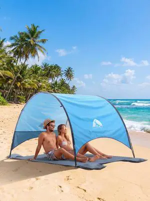 Beach Umbrella with UPF 50+ UV Protection, Portable Beach Tent Canopy with 360° Ventilation, 4 Sandbags, Wind Ropes & Stakes, Storage Pockets for Beach, Travel, Backyard (3) Beach Umbrella with UPF 50+ UV Protection, Portable Beach Tent Canopy with 360° Ventilation, 4 Sandbags, Wind Ropes & Stakes, Storage Pockets for Beach, Travel, Backyard (3)