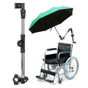 Wheelchair Umbrella Mount Holder, Umbrella Holder for Wheelchair, Sun Umbrella Clamp for wheelchairs, for Wheelchair Handlebars with Diameter of 20mm, Wheelchair Accessory Wheelchair Umbrella Mount Holder, Umbrella Holder for Wheelchair, Sun Umbrella Clamp for wheelchairs, for Wheelchair Handlebars with Diameter of 20mm, Wheelchair Accessory