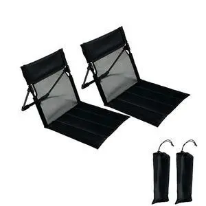 2 Pack Foldable Camping Chairs with Mesh Backrest,Ultra-Light Portable Beach Chairs with Carry Bag for Sunbathing Swimming Poolside Picnic Lawn Road Trips (Black) 2 Pack Foldable Camping Chairs with Mesh Backrest,Ultra-Light Portable Beach Chairs with Carry Bag for Sunbathing Swimming Poolside Picnic Lawn Road Trips (Black)
