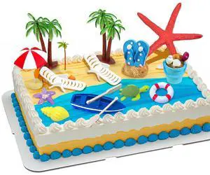 Beach Cake Decorations, 15 Pieces Chair Umbrella Palm Tree Summer Ocean Cake Toppers, Tropical Hawaiian Aloha Luau Theme Decorations for Birthday Baby Shower Wedding Pool Party Decorations Supplies Beach Cake Decorations, 15 Pieces Chair Umbrella Palm Tree Summer Ocean Cake Toppers, Tropical Hawaiian Aloha Luau Theme Decorations for Birthday Baby Shower Wedding Pool Party Decorations Supplies