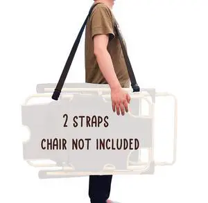 (2 Pack) Adjustable Beach Chair Carry Strap, Folding Chair Shoulder Strap for Beaches, Camping, Backpacking, Picnics and Other Items (2 Pack) Adjustable Beach Chair Carry Strap, Folding Chair Shoulder Strap for Beaches, Camping, Backpacking, Picnics and Other Items