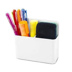 Magnetic Dry Erase Marker Holder, Magnetic Pen Marker Holder for Whiteboard, Fridge, Locker Accessories, Classroom, Office, Home, Magnet Pen Cup,1 Pack, White Magnetic Dry Erase Marker Holder, Magnetic Pen Marker Holder for Whiteboard, Fridge, Locker Accessories, Classroom, Office, Home, Magnet Pen Cup,1 Pack, White